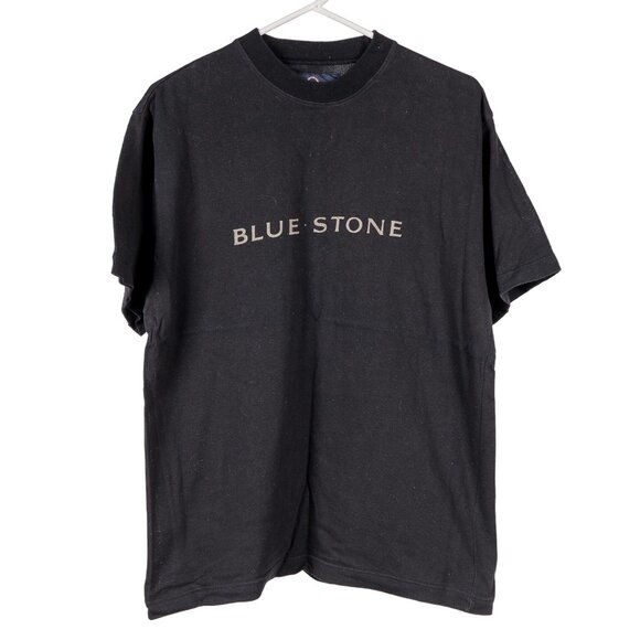 Blue Stone Other - Blue Stone TShirt M Mens Black Short Sleeve Cotton Logo Tee Crew Neck